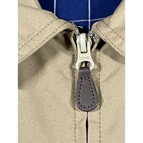 Chaps Jacket Men XL Tan Full‎ Zip Bomber Collared Harrington Lined - Picture 2 of 10
